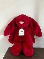 JELLYCAT GENUINE MY NAME IS ORIGINAL BASHFUL LUXE BUNNY SCARLETT NEW BAS3SCA