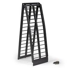Titan Ramps 9' Folding Motorcycle Loading Ramp, Arched Aluminum, 900 lb Capacity