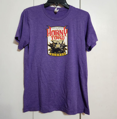 COOP Ale Works Horny Toad Blonde Beer T-Shirt Purple Bella Canvas Medium OKC