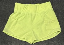 Justice Sport Girls Neon Lime Green Athletic Running Shorts