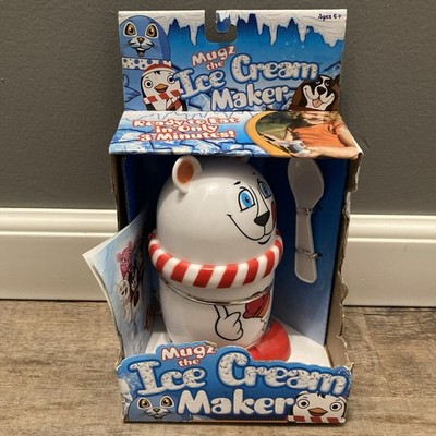 New Mugz Ice Cream Maker for Kids In Box White Red Polar Bear Character Ages 4+
