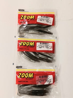 3 Packs Zoom Salty Super Fluke 5&1/4'' Smokin Shad 