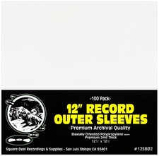  100 12" Record Outer Sleeves - Archival Quality, Super Clear BOPP -