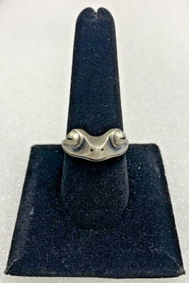 Sterling Silver Tree Frog Ring size 9/20mm/adjustable - 2R