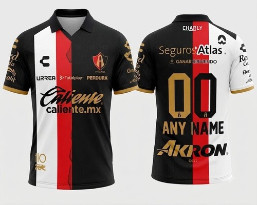 Atlas F.C Personalized Collared Shirt 3D 2026-27 110th Anniversary Home Mix Away