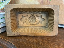 Large Wooden Hand Carved & Signed Dutch Butter Mould Circa 1880