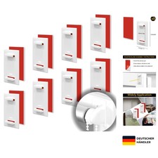 8 Stück Klebehalter kurz für Klemmfix Rollos, ohne Bohren, für PVC-Fenster