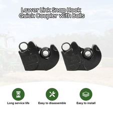 2 x Lower Link Snap Hook Quick Coupler with Balls CAT II for 60-120 hp Tractor