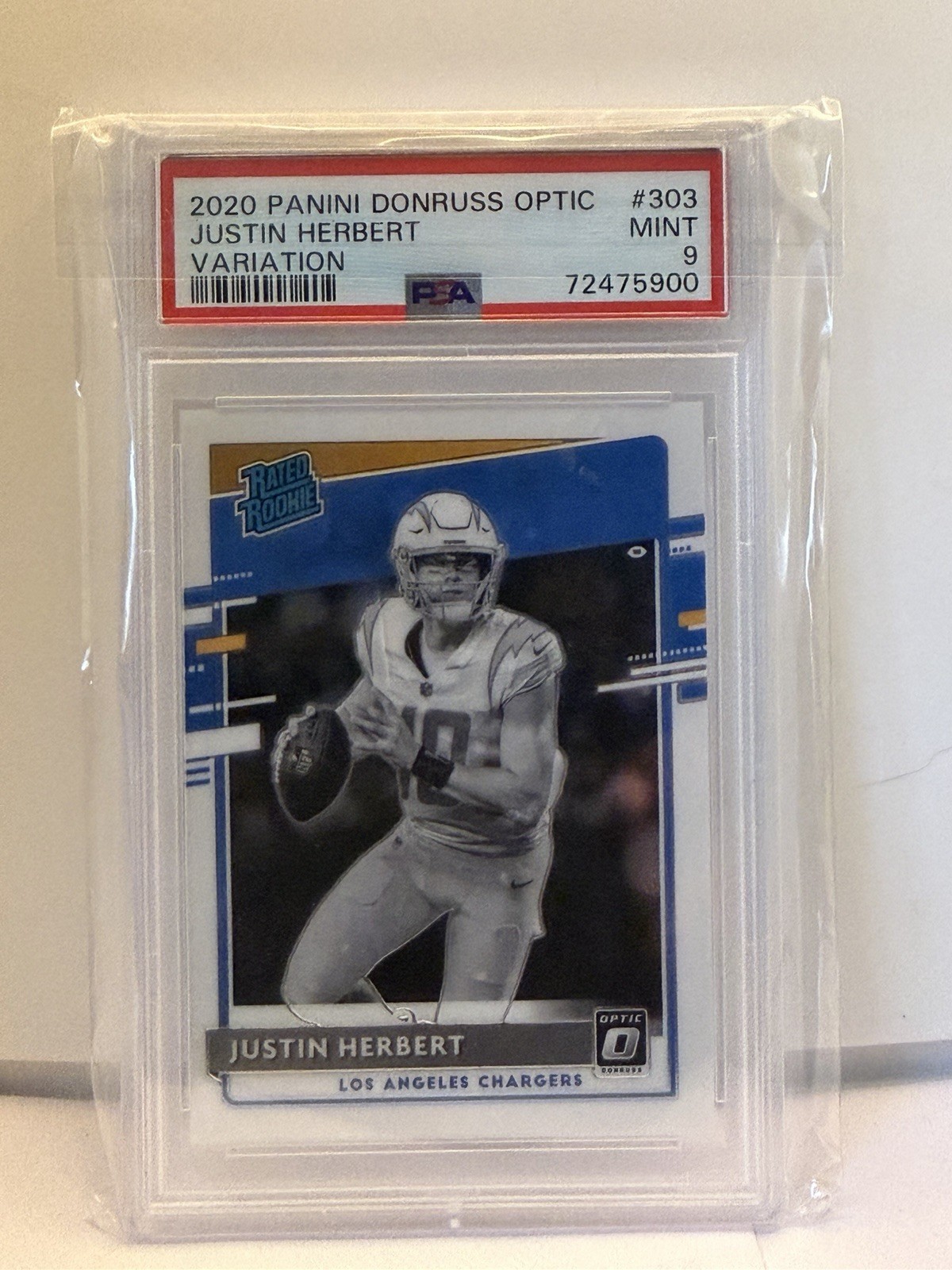2020 Panini Donruss Optic - Rated Rookies Variation Justin Herbert #303 (RC)
