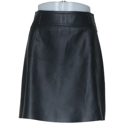 Massimo Dutti, Lederrock, Größe: XS, Schwarz, Leder/Polyester, Einfarbig #KBW