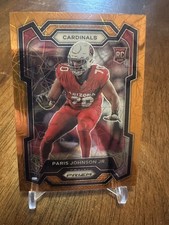 Paris Johnson Jr. 2023 Prizm Orange Lazer RC #304 Arizona Cardinals
