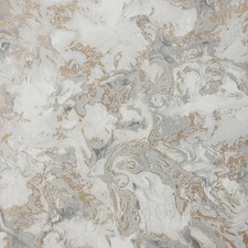Marble Wallpaper Metallic Swirls - Silver Grey Rose Gold Wall Paper Home Decor