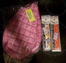 Get A Grip Racket Overgrip Retro Racquet Grip Wrap w/ Pickleball Sling Bag Lot