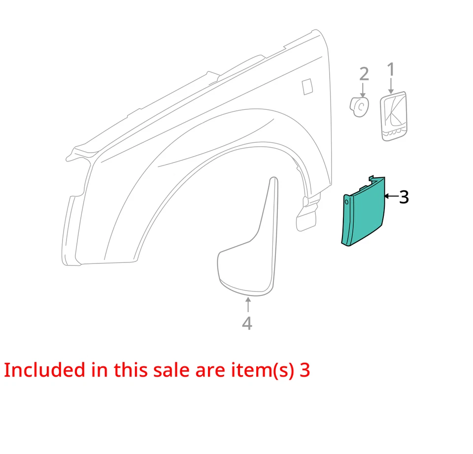 FITS 2006-2007 SATURN VUE MOLDING ASM BODY SI LWR FR 15814481 -  NEW OEM - Image 2 of 3