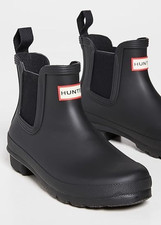 Hunter Women's Original Chelsea Boots Black, US 9 / UK 7 / EU 40/41