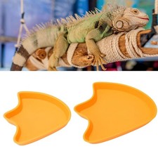 Reptile Food Dish Bowl Footprint Shape Large Capacity Reptile Feeding Dish Water