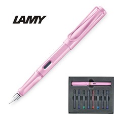 Lamy Safari Fountain Pen Gift Set, Light Rose, EF Nib