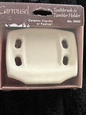 NEW VINTAGE TOOTHBRUSH AND TUMBLER HOLDER . Orig Box.
