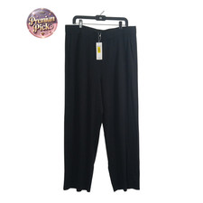 Eileen Fisher Womens XL Black Tencel Lyocell Stretch Pockets Wide Leg Pants NWT