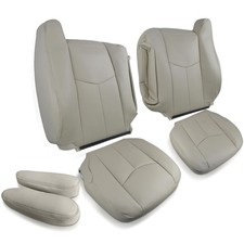 AUTOKAY Driver and Passenger Side Bottom and Top Lean Back Leather Seat Cover...
