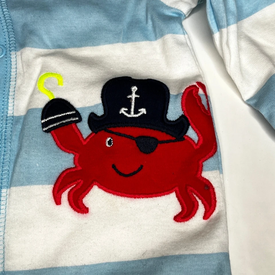 Traje Carter's One Piece Cangrejo Sin Pies Rayas Nuevo 6M Foto 3 de 4