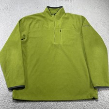 Columbia Titanium Sweater Mens Large Green Omni-Dry Half Zip Pullover