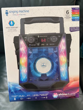 Shineduets Bluetooth karaoke system Singing Machine Voice Assistant Mic Included