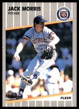 Jack Morris 1989 Fleer #139 Detroit Tigers MLB READ FREE SHIPPING AutographDen