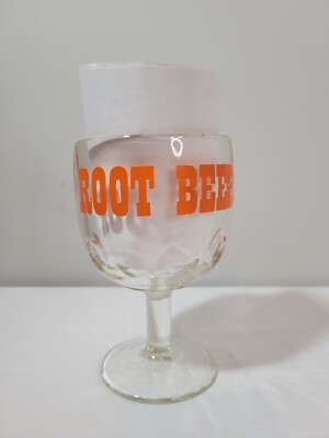 Root Beer Dimpled Glass Goblet Float Glass Vintage