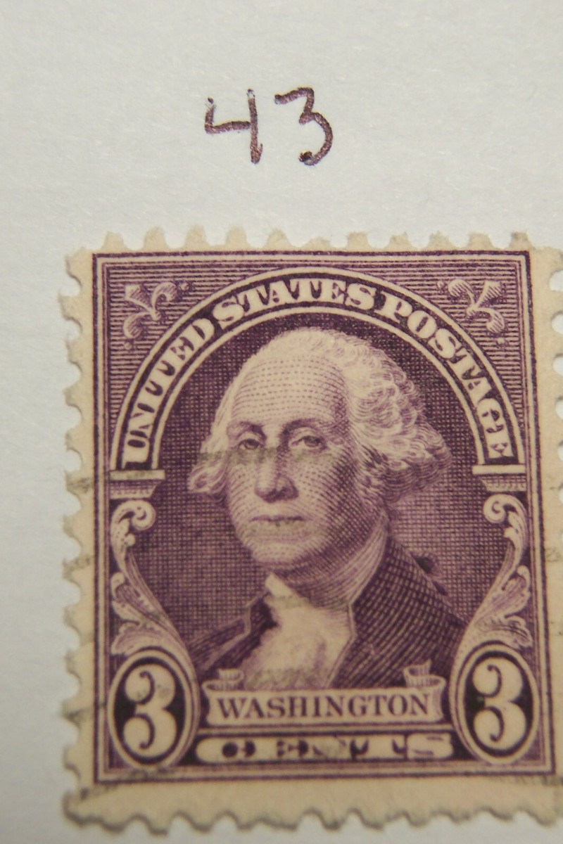 アメリカジョージ・ワシントン3セント使用済切手パープル
