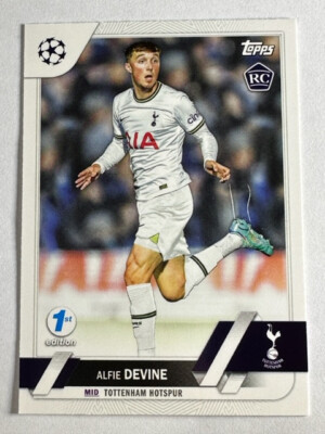 2022-23 Topps UEFA UCL 1st Edition Tottenham Hotspur Alfie Devine RC