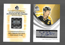 JOE THORNTON 2004-05 SP AUTHENTIC BUYBACKS game used autograph RARE 2003 AUTO