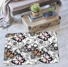 3D Pink Butterfly ZHUA3367 Game Non Slip Rug Mat Photo Carpet Zoe