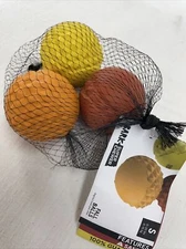 Bark Box Fall Balls Dog Toys Spiky Rubber Squeaky Super Chewer 3-Pack Small 0-20