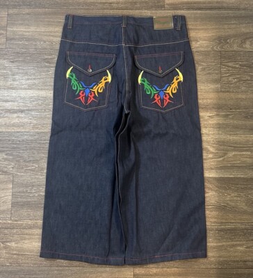 Coogi Y2K Jean Shorts Baggy Fit Grunge Wide Leg 38x23 Southpole Jnco Style NEW