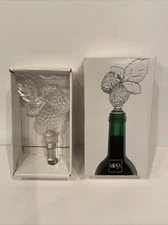 MIKASA Raspberry Delight Bottle Stopper/Wine Stopper Clear Lead Crystal