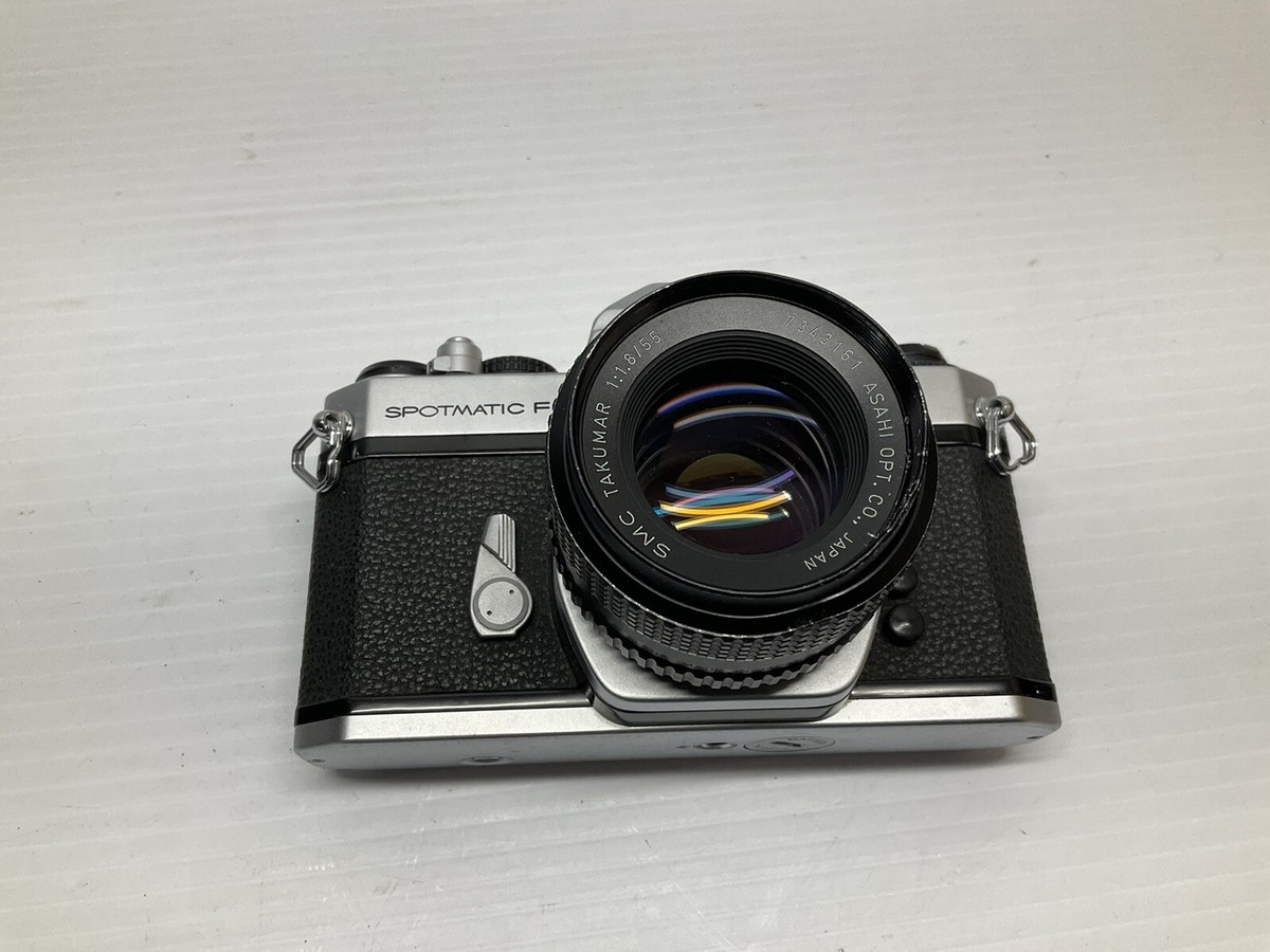Vintage Pentax Spotmatic F W SMC Takumar 55mm F1.8 Lens SLR Film