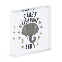 VerrüCkte Elefant Damen Stars Acryl Foto Block Rahmen Lustig Tiere Scherz