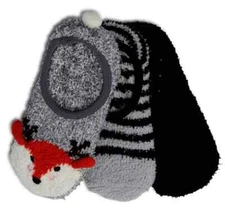 Secret Treasures Women's Cozy No Slip No Show Sock Liners, 3-Pack, Black Gray