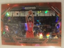 2023 Panini Prizm Basketball Red Cracked Ice Widescreen Card - #18 Kawhi Leonard