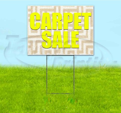 CARPET SALE 18x24 Yard Sign WITH STAKE Corrugated Bandit USA BUSINESS ...