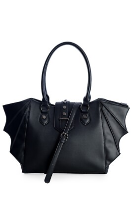 BANNED Apparel schwarz Gothic Goth Punk Fledermaus Flügel Halloween Annabelle Handtasche Tasche