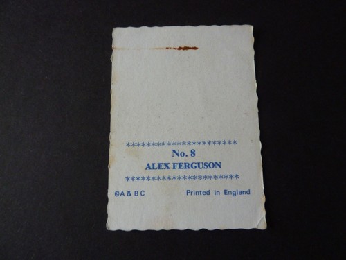 Alex Ferguson - A&BC Scottish Crinkle Cut B&W Football Card from 1969 - Good - Picture 2 of 13