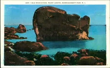 Postcard: 13930 205: OLD MAN'S FACE, POINT JUDITH, NARRAGANSETT PIER,