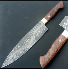 Hand Forged Damascus Steel Classic Chef's Knife ,Professional Kitchen Chef Knife