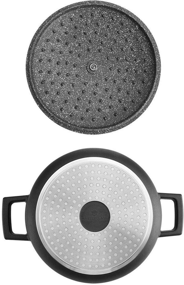 MASTERCLASS MasterClass Kasserolle Aluminiumguss, flach, 2,5 L, ultraleicht, kra - Bild 3 von 4