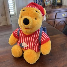 Vintage 1998 Disney Mattel Winnie The Pooh In Pajamas 12  Plush Sleepover Fun