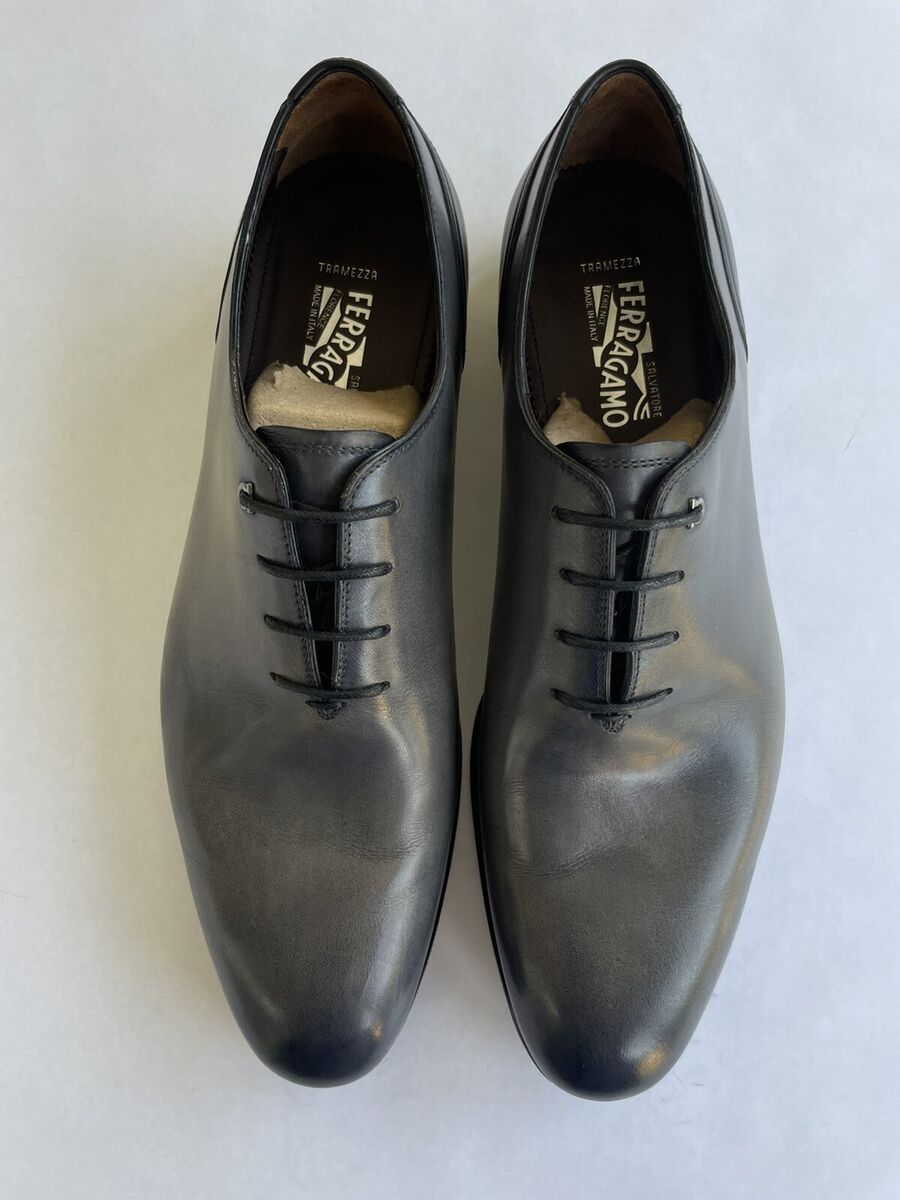Salvatore Ferragamo Tramezza Gray/Black Shoes Size 9 E Salvatore Ferragamo Tramezza Gray/Black Shoes Size 9 E