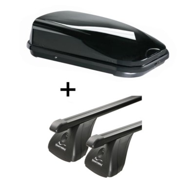 Dachbox VDPFL320L+Stahl Dachträger VDP für für Opel Zafira Cosmo 5Türer 07-11