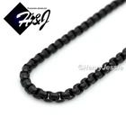 18"-40"MEN's Stainless Steel 5mm Black Plated Box Link Chain Necklace*N120
